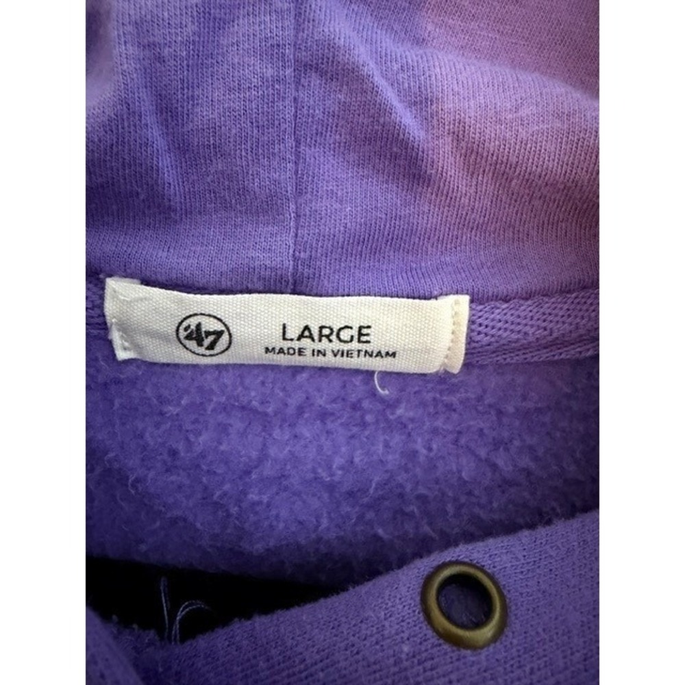 Women's Purple Brand 47 MN Vikings Drawstring Tie Hooded Sweatshirt Size L - Picture 3 of 7